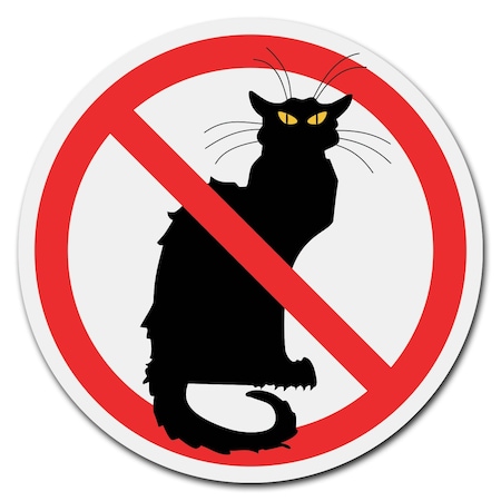 Signmission No Cats Circle Corrugated Plastic Sign C-24-CIR-WS-No cats